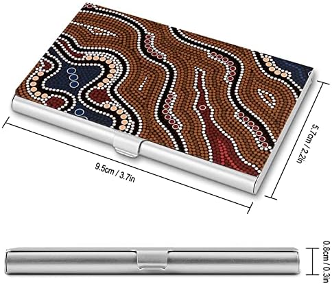 Австралија Абориџините Точка Метал Паричник Тенок Кредитни Картички Носителот Минималистички Бизнис Картичка Случај За Мажи Жени