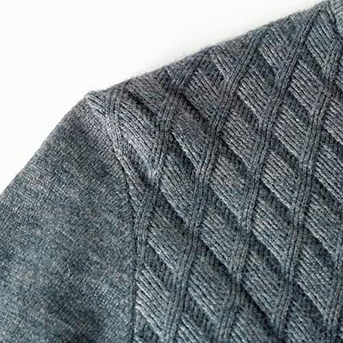 Wocachi Mens Turtleneck плетен џемпер пулвер 1/4 zip up вратот јака тенок вклопува зимски топло лесни џемпери