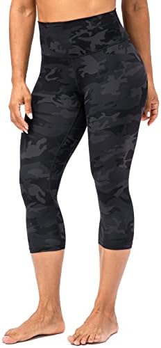 Lavenенски женски цел ден мека јога каприс - високи половини исечени хеланки тренинзи панталони панталони