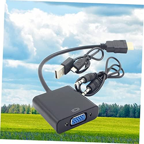 Mobestech за Power P Audio Full со USB Tablet Video Black Converter Компјутерски адаптер за следење на кабелот за ТВ лаптоп