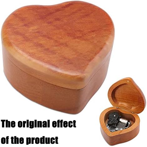 Обидете ја вашата фотографија од дрвени музички кутии - Механизам за гроздобер во форма на срце, музичка кутија, музички кутии,
