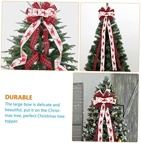 Amosfun 4pcs е новогодишна лак за елки рачно изработени украси на отворено украси големи куглани декор декорација на дрво, исклучителен украсен украс украсен украсен ла