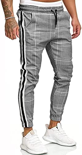 Cot -Oath Mens Casual Athertical Pants Pants - Модни тенок фит панталони џогери џемпери за џемпери