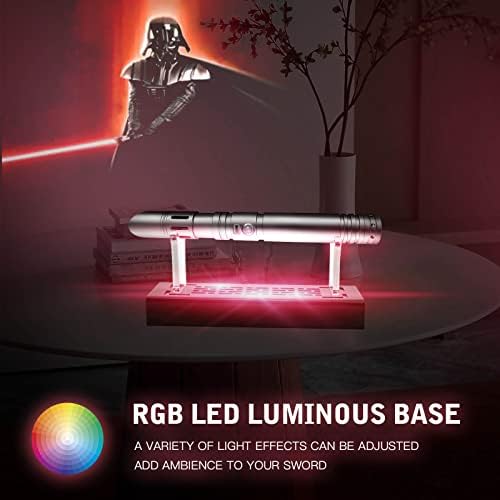 Wanlian Lightsaber Stand Acrylic Lightsaber Display Stand Black, вградено светло на многу бои светлечки оригинални, светло пренесување