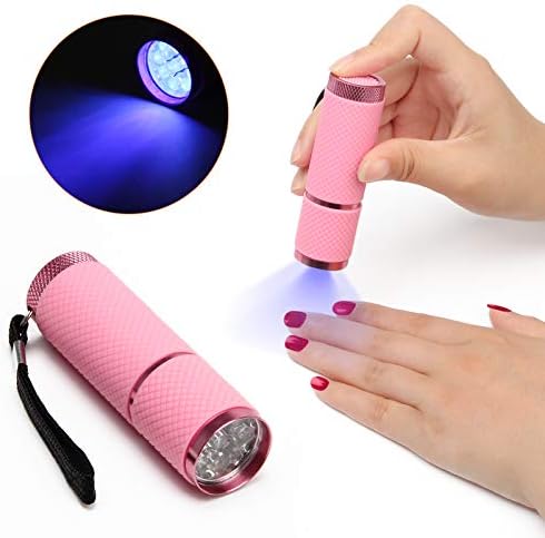 FoolRunner 1PCS LED фенерче, мали сјајни светла со 9 LED светла, преносен фен за лесни нокти за гел за нокти