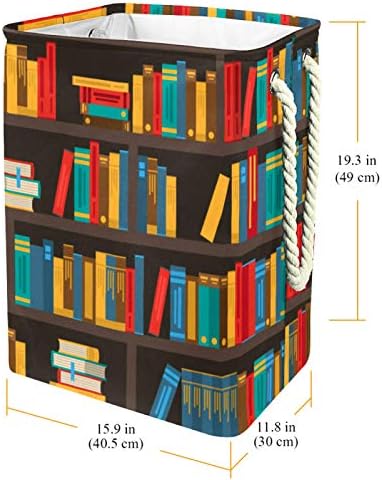 ДЕЈА Водоотпорни Корпи За Перење Високи Цврсти Полици За Книги Што Се Преклопуваат Декоративни Шарени Пречки За Печатење За Возрасни Деца Тинејџерски