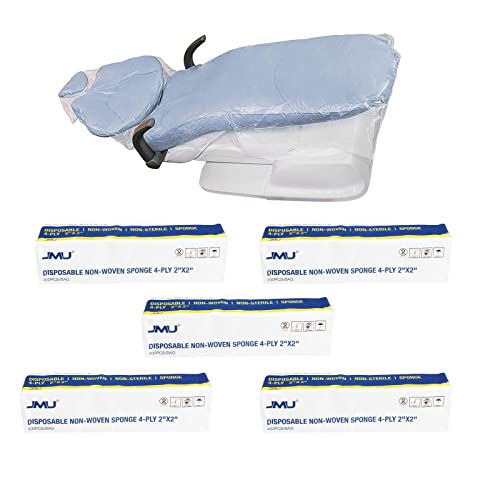 JMU 1000PCS Gauze PADS 2 × 2 пакет со забен стол покритие 125 компјутери