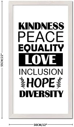 22x12in врамено дрво знак позитивно изрека ЛГБТ тема kindубезност Мировна еднаквост loveубов Вклучување надеж разновидност Религиозни