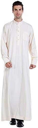 Машка Муслиманска Облека Издржлива Наметка Од Кафтан Во Дубаи Долга Наметка Етничка Облека, Мека Наметка од 1 парче