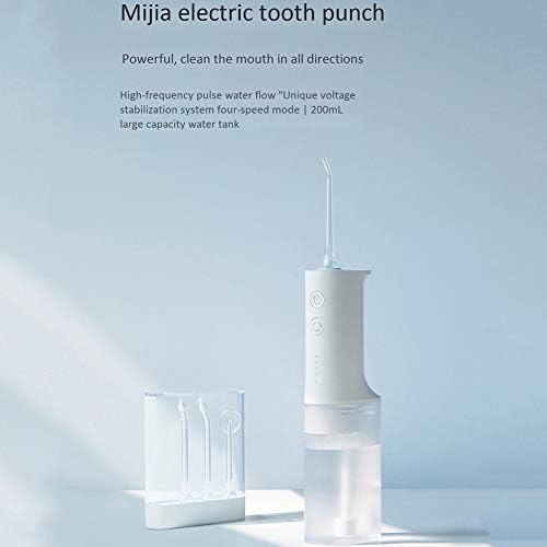 Lianxiao-Вода flossers за заби, 200 ml безжична преносна вода за чистење на заби, 4 режими и 4 совети за млаз, IPX7 водоотпорен, тип-Ц наполнет за 45-дневна употреба, орален ирагатор