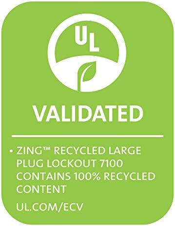 Зинг зелени производи 7100 Рециклок Голем уред за заклучување на електричен приклучок, рециклирана пластична кутија за заклучување во САД, жолта