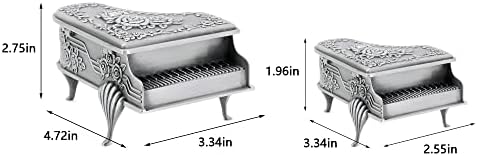 Ла Морипоза гроздобер кутија за накит со пијано скулптура креативен подарок