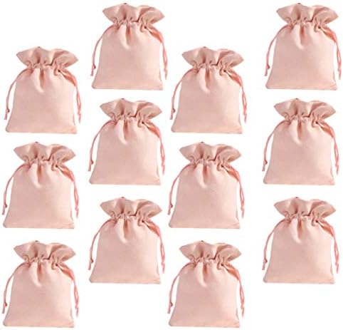 ТОРБИ ЗА Подароци ВАЛИКЛУД 12 парчиња Торбичка За Подароци За Денот На Вљубените Фланелни Торби За Подароци Со Врвки За Подароци Торби