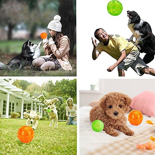 Куче Писклива Топка, Издржливо Пискање Миленичиња Џвакајте Живи Гумени Играчки Топки За Мали Големи Кучиња Неуништлив Тренинг За Вежбање