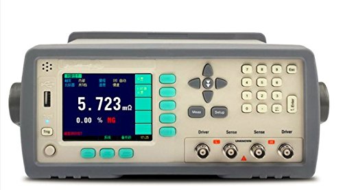 GOWE висока точност DC Meter Meter Micro Ohm Meter Tester 1U-20M OHM RS232 Handler Вграден компаратор 3.5 '' TFT LCD