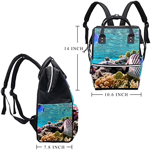 Шарена корална гребена морска желка риба jpg торба за пелена ранец со промена на торби за девојчиња за девојчиња девојчиња девојчиња мама торба