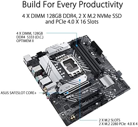 ASUS Prime B660M-WiFi D4 Lga 1700 маткс Матична Плоча