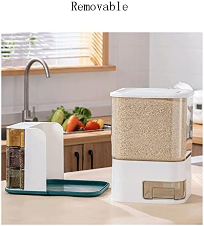 Кофа со ориз пластични под-формати зрна храна диспензерот за храна со ориз повеќе прегради Запечатено складирање за сува храна 35x32x25cm диспензери