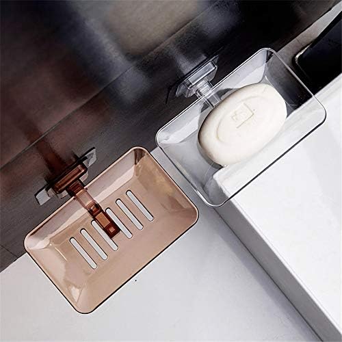 Транспарентен ПП сапун сапун сад за сапун сад - вшмукување чаша сапун за сапун, држач за садови, монтиран за туш за туширање од 2