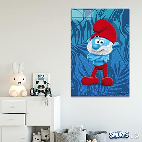 Акрилична рамка на Штрумфс модерна wallидна уметност - EGD X Smurfs серија - Премиер колекција - дизајн на ентериер - акрилна wallидна уметност