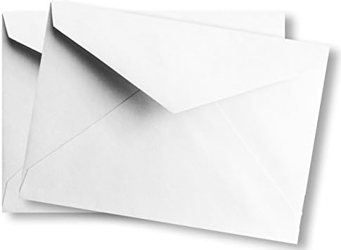 Baronial 100 Boxed A7 Le Size 70lb Светли бели коверти зашилени со зашилен облик за честитки од 5 x 7, покани, свадби тушеви за раѓање од