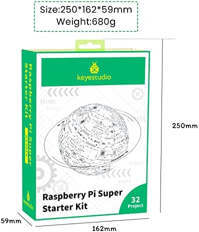 Комплет за супер стартер на KeyEstudio за Raspberry Pi 4 3B/3B/B+, Упатства C Јазик Пајтон Јава Код за едукација на СТЕМ