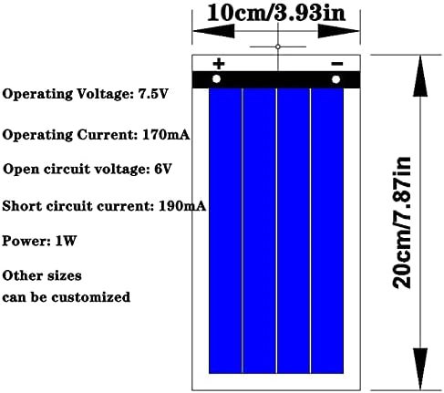 Пренослив Флексибилен-Соларен-Панел-Полнач Мали Соларни Панели За Научни Проекти Безжичен Полнач 1 Вати 6 Волти Тенок Филм-Превртување-Свиткување-Аморфен-Соларен