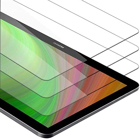 Cadorabo 3x калено стакло компатибилно со Huawei Mediapad T3 10 во висока транспарентност - 3 пакет за заштита на екранот 3D