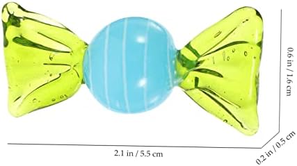 Вемун 12 парчиња Стакло Бонбони Витраж Орнаменти Минијатурни Стаклени Орнаменти Стакло Бонбони Орнаменти Стакло Разнесени Бонбони Рачно Изработени Стакло Слатки
