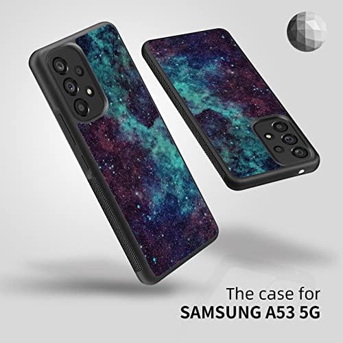 Dynippy компатибилен со Samsung Galaxy A53 5G Case Не -лизгање на шок -заштита од пластична силиконска гума хибриден заштитен со транспарентен