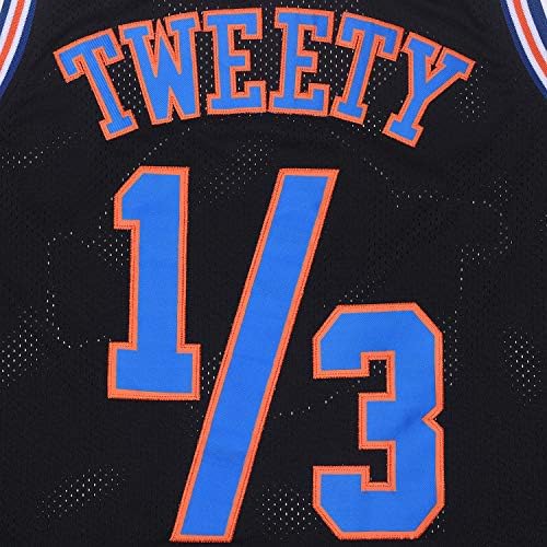 Tueikgu 1/3 Tweety Space Movie Basketball Jersey for Men 90 -тите хип -хоп облека за забава