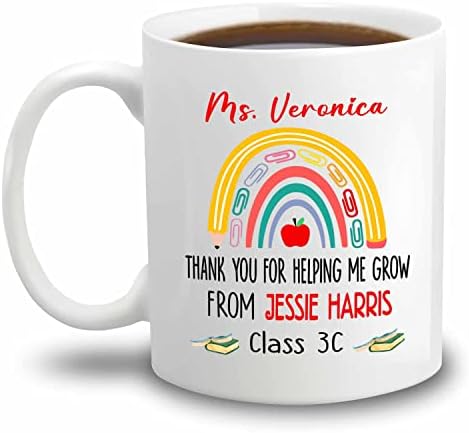 Персонализирани Наставници Подароци За Шолја За Кафе, Ви Благодарам Што Ми Помогнавте Да Одгледувам Бела Керамичка Шолја За Кафе 11 Мл 15 Мл,