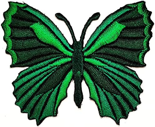 Кленплус Зелена Пеперутка Животно Див Цртан Филм Лепенка За Пеперутки Извезени Закрпи За Облека Фармерки Јакни Капи Ранци Костими За Шиење Поправка Декоративни