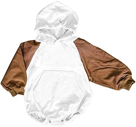 Ајалингго бебе маичка Онзи преголема ромпер -екипаж пулвер качулка џемпер новороденче момче есен зимска облека