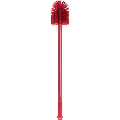 SPARTA 40008C05 Polyester Multi-Purpose Valve Brush, Fitting Brush, Round Brush With Polyester Bristles, Color Coded For Commercial Cleaning, Kitchen, Restaurant, Bathroom, 30 Inches, Red,