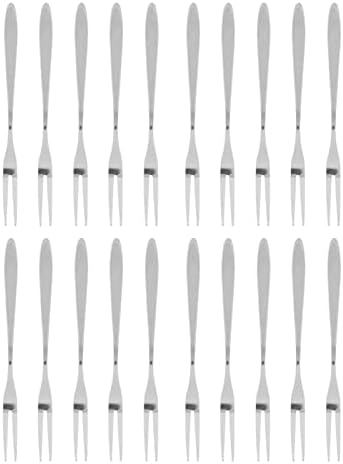 20 парчиња Овошна Вилушка Од Нерѓосувачки Челик Удобна Торта Со Долга Рачка Пустинско Овошје Вилушки За Сервирање