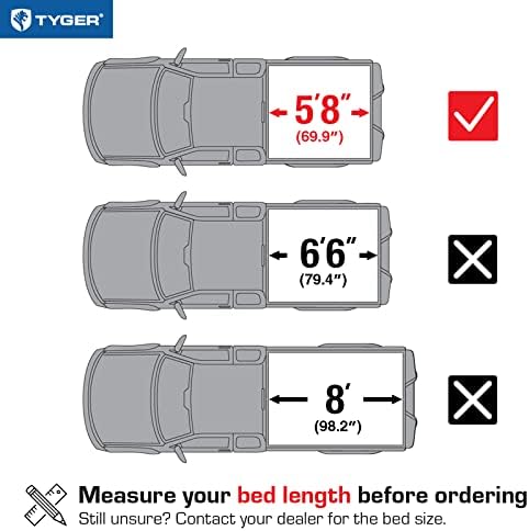 Тигар Авто Т3 Мека Три-пати Камион Кревет Тоно Покритие Компатибилен со 2019-2023 Чеви Силверадо Гмц Сиера 1500 Ново Тело |