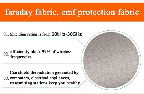 Кфјзгзз Анти Зрачење ЕМИ Рфид Заштитен РФ Рфид ЕМФ Заштита Ткаенина Анти-Зрачење Проводен Материјал За Блокирање На Сигналот WiFi GPS DIY