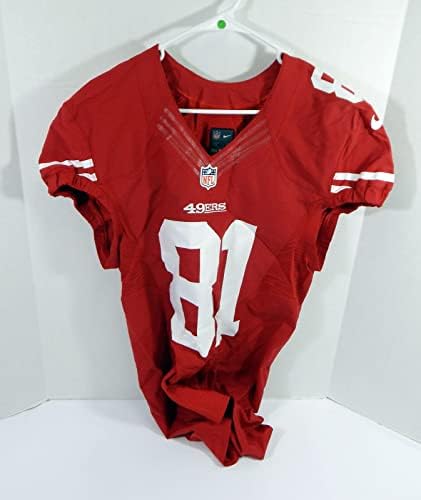 2012 Сан Франциско 49ers Garrett Celek 81 Игра Издадени Црвениот Дрес 40 DP34838-Непотпишан Нфл Игра Користи Дресови