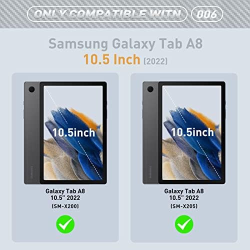 Тежок Случај Случај Компатибилен Со Samsung Galaxy Tab A8 10.5 X200/X205-Тежок Цврст Заштитен Капак Отпорен На Удари-360° Заштитно