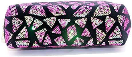 Гигу Шминка Торба Магија Светки Шарени Козметички Торба Геометриски Голем Капацитет Спојката Чанта Торба За Жени