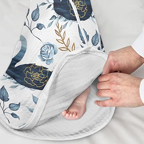 Vvfelixl роза лебеди бебешки носење ќебе, вреќа за спиење во транзиција за новороденче, вреќа за спиење за новородени бебиња,