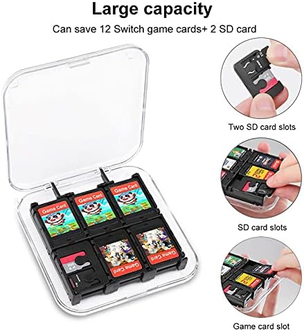 Кутија за складирање на картички за игри со снегулка, тврда заштитна кутија за организатор за Nintendo Switch