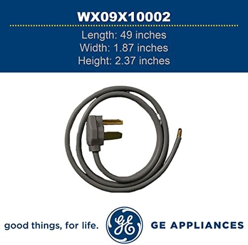 General Electric WX09X10002 4-FEET 30-AM AMP жица кабел, сива