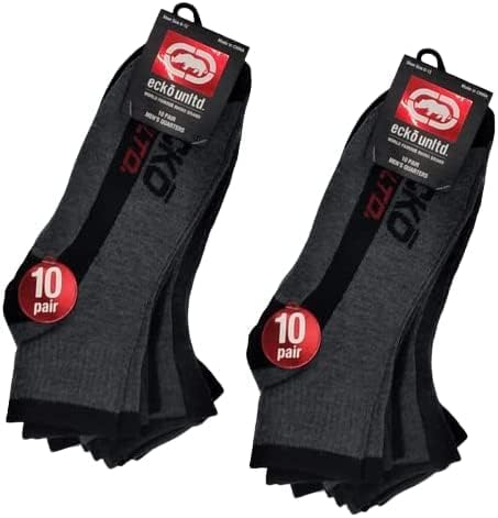 10 пара основни брза четвртина од мажите на Еко, високи атлетски чорапи 10-13