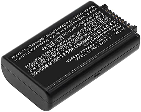Синергија дигитален бар-код за скенер батерија, компатибилна со скенерот за баркод Zebra HXT15-LI, ултра висок капацитет, замена