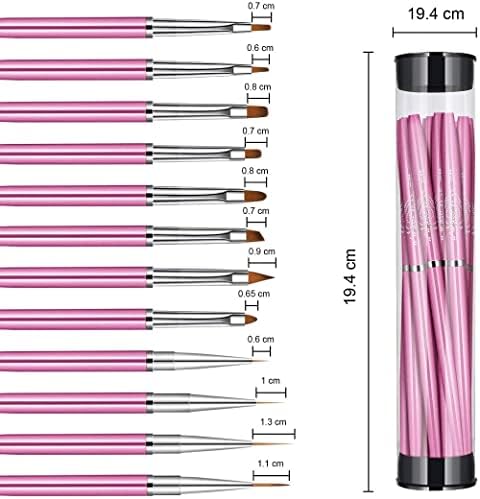 Yfwjd 12 компјутери за четка за нокти за нокти постави нокти уметнички сликарство цртање Пенка за градежништво рамен градиент линија