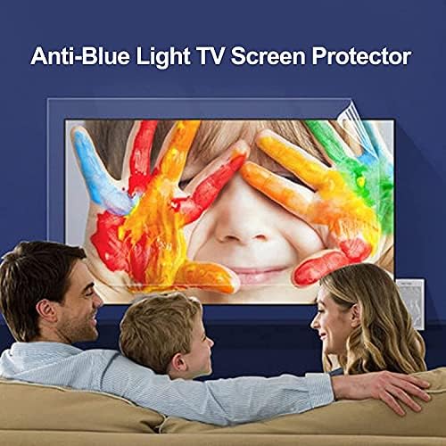 Заштитник на ТВ-екранот на Анти Сјај, анти-сина светлина/анти-гребење/анти-прстински отпечаток филм за 32-75 прикажувања, кои го олеснуваат напрегањето на очите и ви п