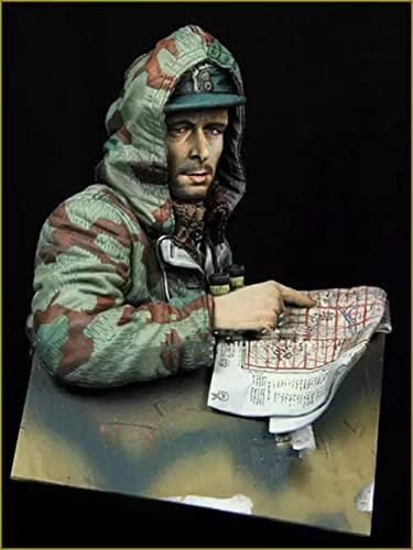 Гудмоел 1/10 Втората светска војна воен командант смола модел на биста / непрекинат и необоен војник умирачки комплет / LW-751