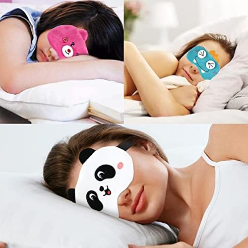 Симпатична маска за спиење на животни, капаци за очи за спиење во патување и дремка, смешна кадифен маска за очи за спиење, мека
